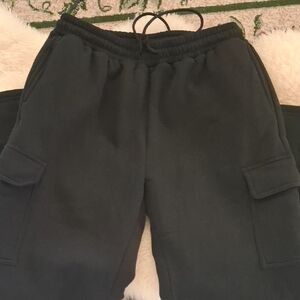 Black Cargo Jogger Pants